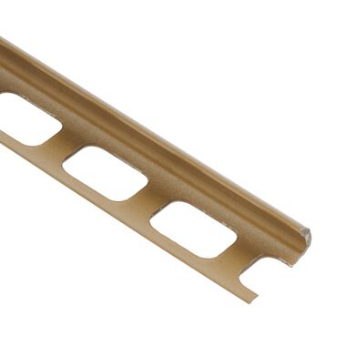 Perfil de pl&aacute;stico curvo oro met&aacute;lico 10mm