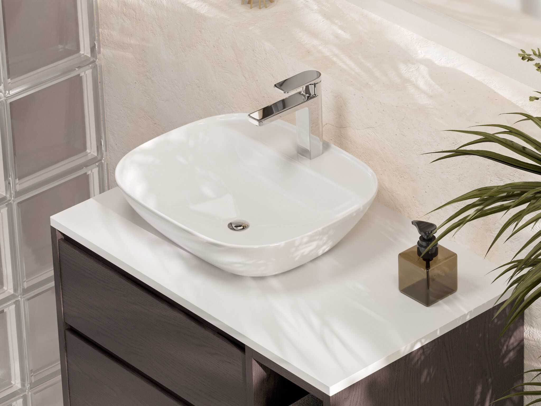 Lavabo de sobrecubierta mediano l&iacute;nea Praga&reg;,,hi-res image number null