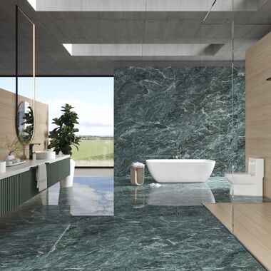 Ba&ntilde;o Lux Marble Beige con Verde