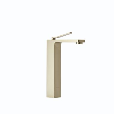 Llave Monomando Alta Para Lavabo L&iacute;nea Siena En Dorado Satinado