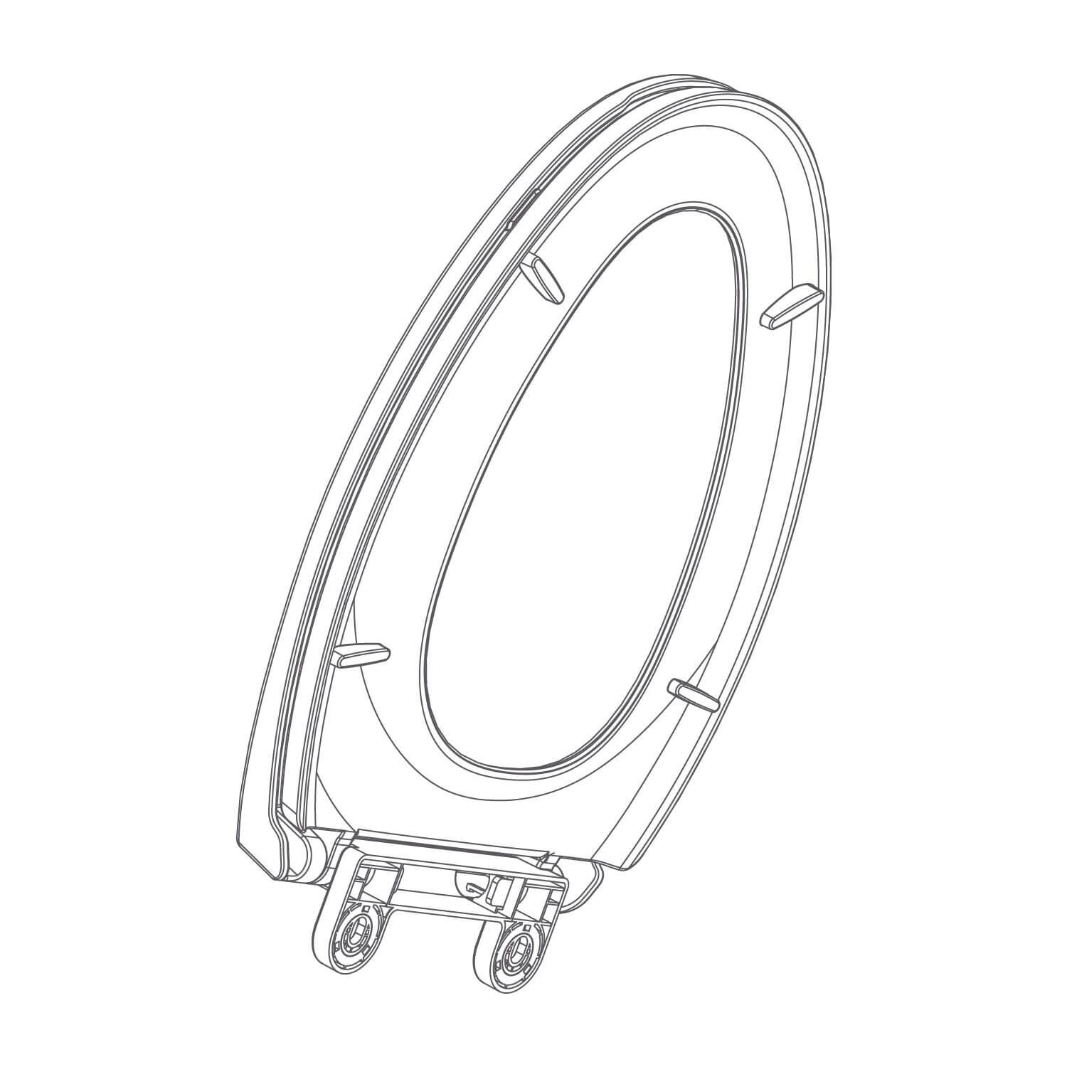 Asiento Meyer Para Sanitario Dos Piezas White Pearl,,hi-res image number null