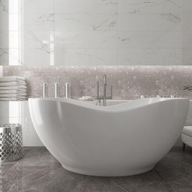 Ba&ntilde;o Marvel Blanco con Gris