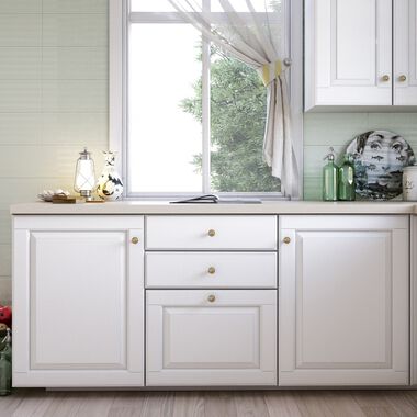 Cocina Amazonia Beige, Blanco y Verde