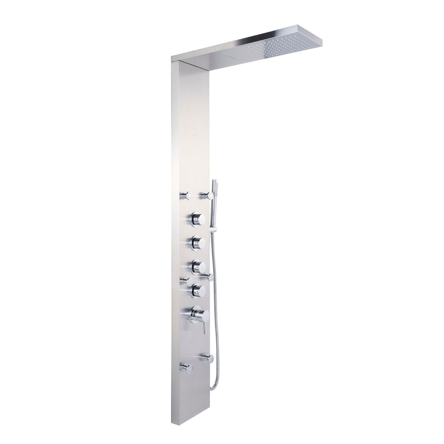 Torre regadera niza pro de instalación en muro niquel cepillado,,hi-res image number null