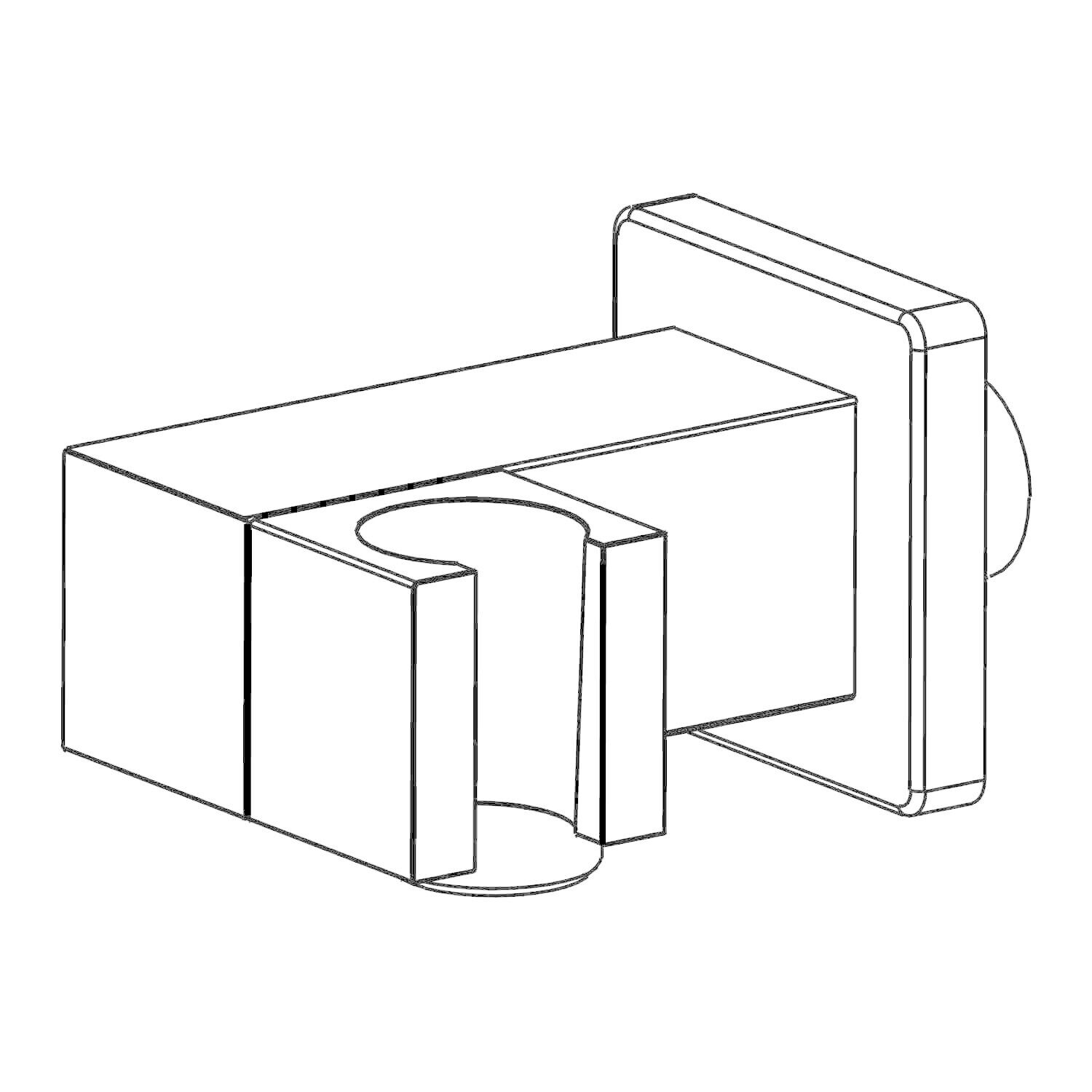 Soporte para regadera de mano dorado satinado,,hi-res image number null
