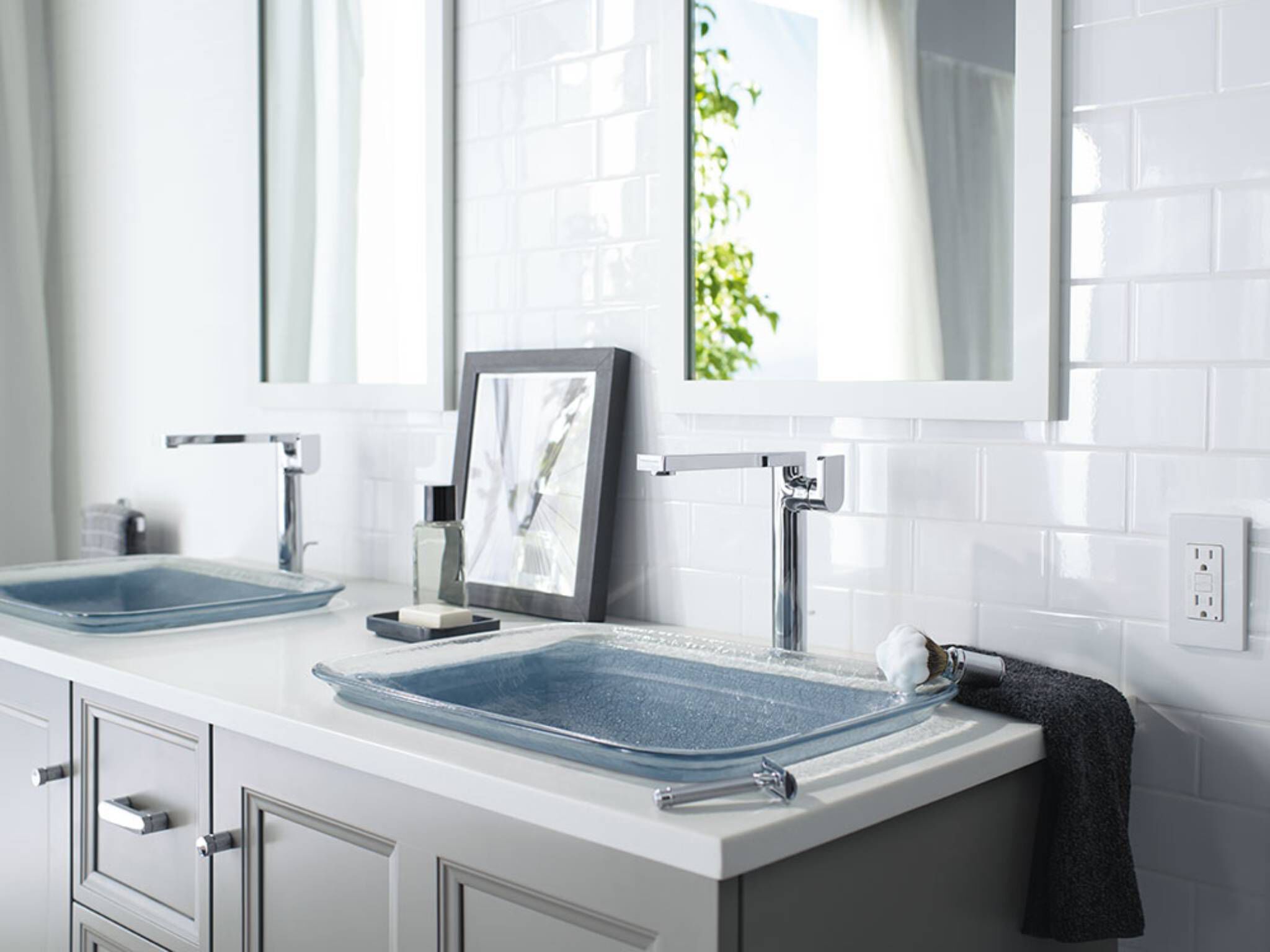 Llave de muro manerales de palanca línea Composed en cromo pulido,,hi-res image number null