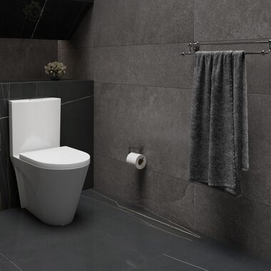 Baño Marble Slab Gris con Negro