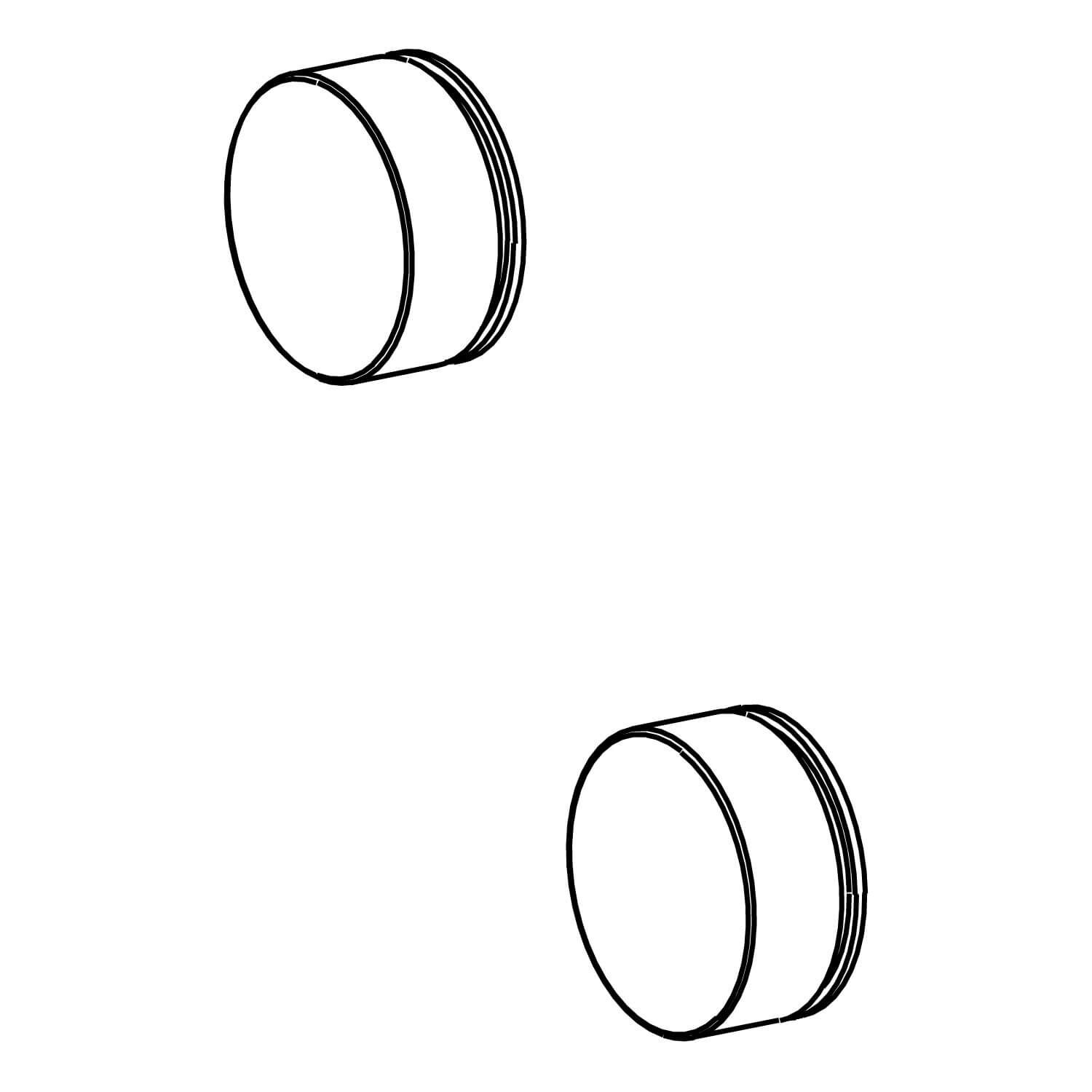 Botones para conjunto de regadera dorado satinado,,hi-res image number null