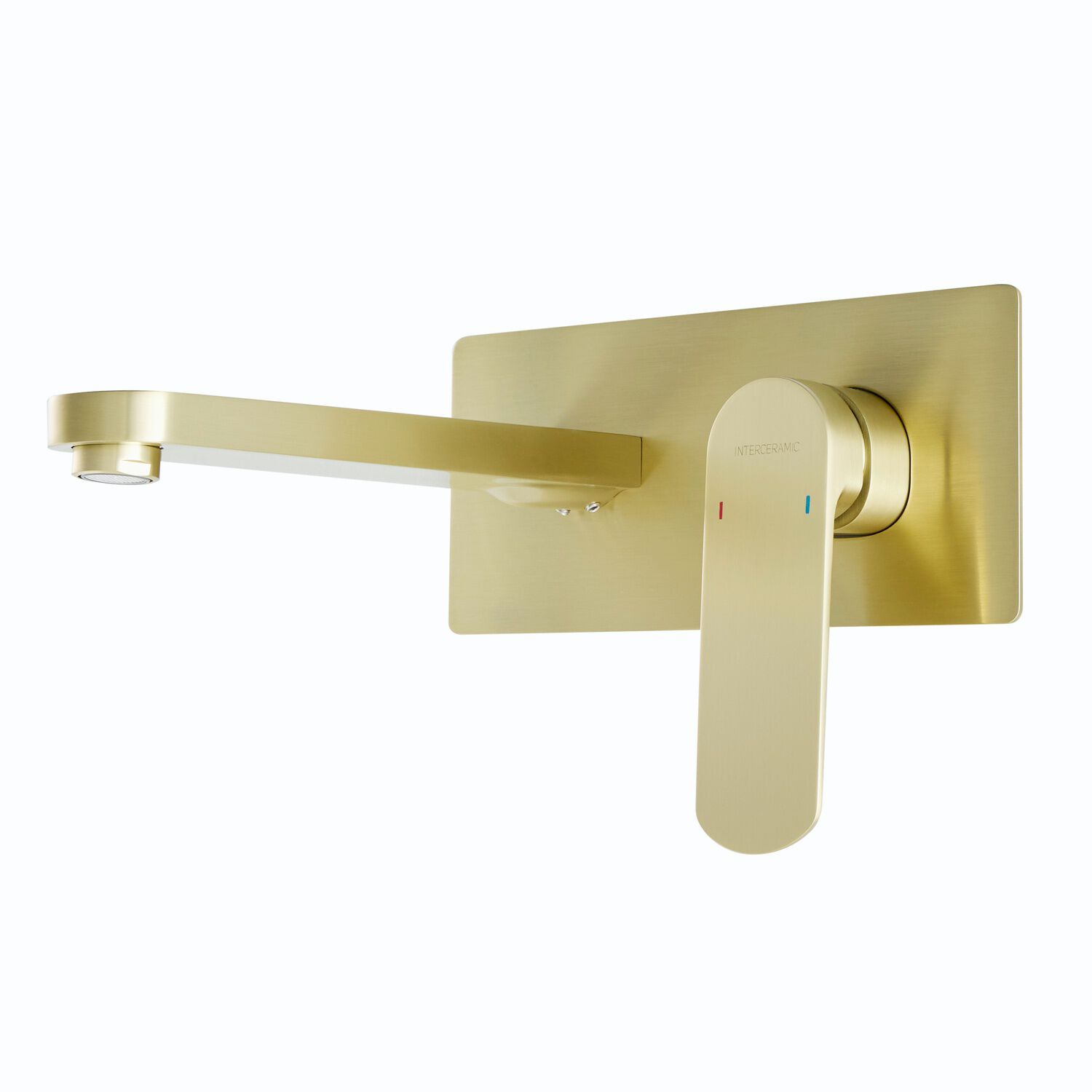 Llave de muro para lavabo línea Praga en dorado satinado,,hi-res image number null