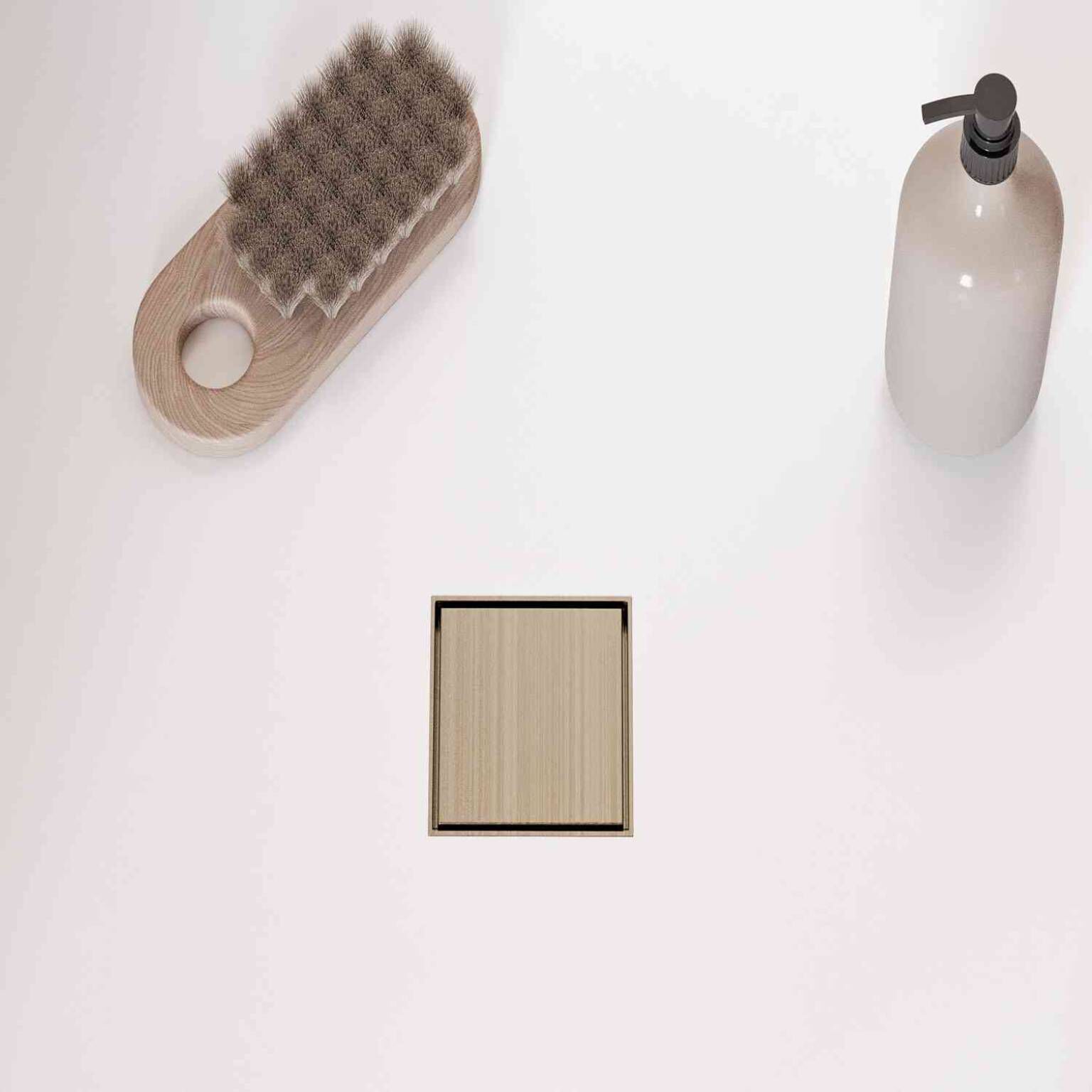 Coladera universal cuadrada para inserto cerámico 10 x 10 cm niquel cepillado,,hi-res image number null