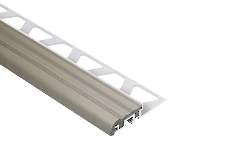 Perfil de aluminio con aplicación de caucho para escalera TREP-S 10mm grey,,hi-res image number null