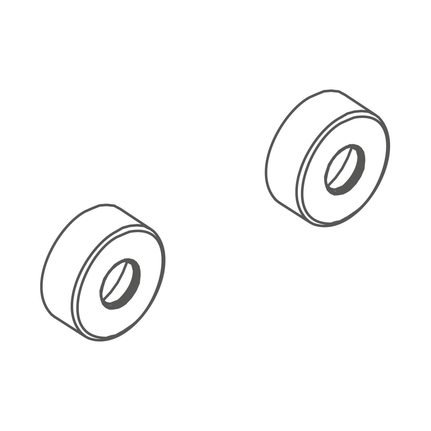 Chapetones decorativos stilo para tuercas excentricas de regadera de muro cromo pulido,,hi-res image number null