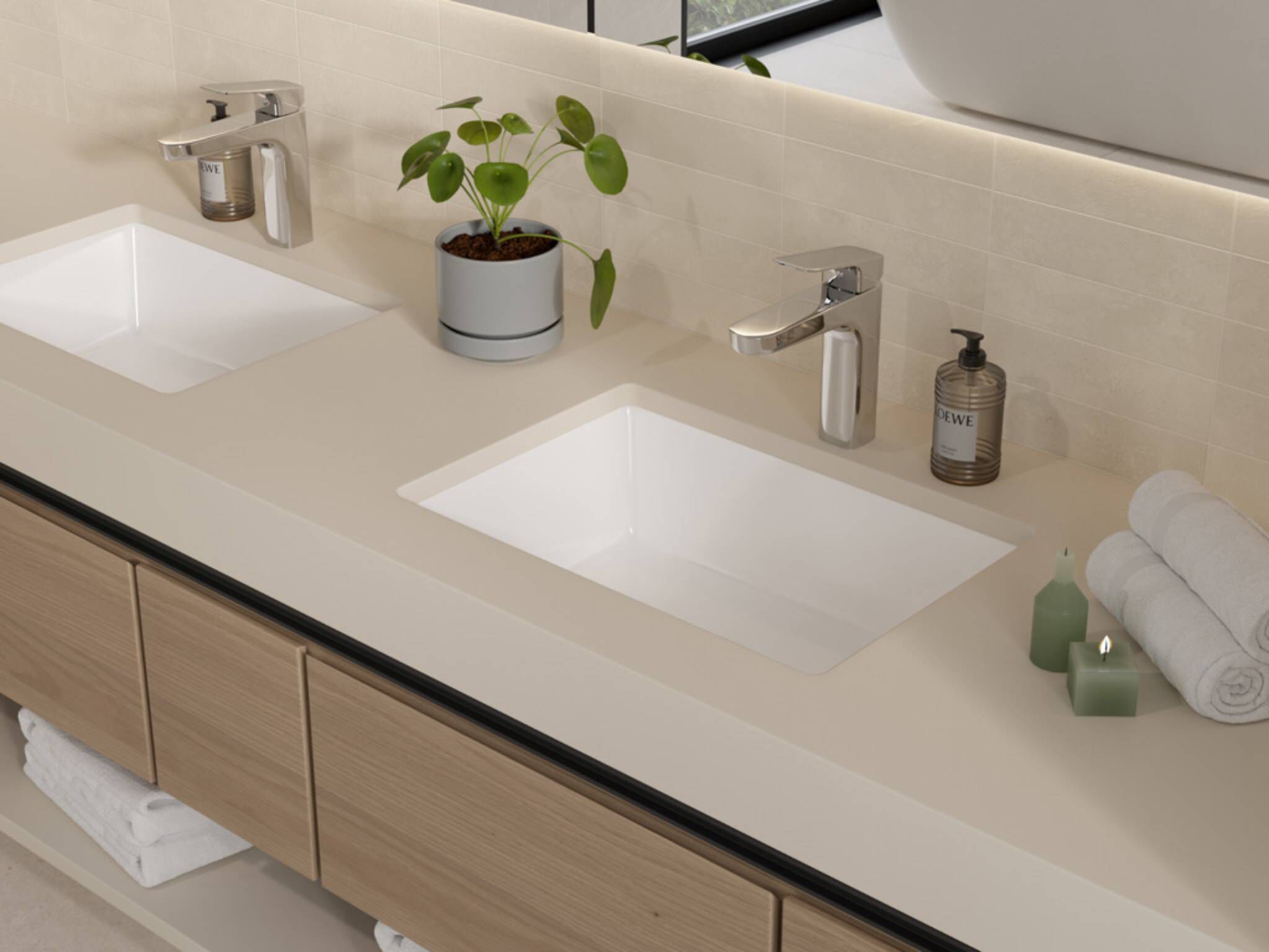 Llave monomando baja para lavabo línea Duna en cromo pulido,,hi-res image number null