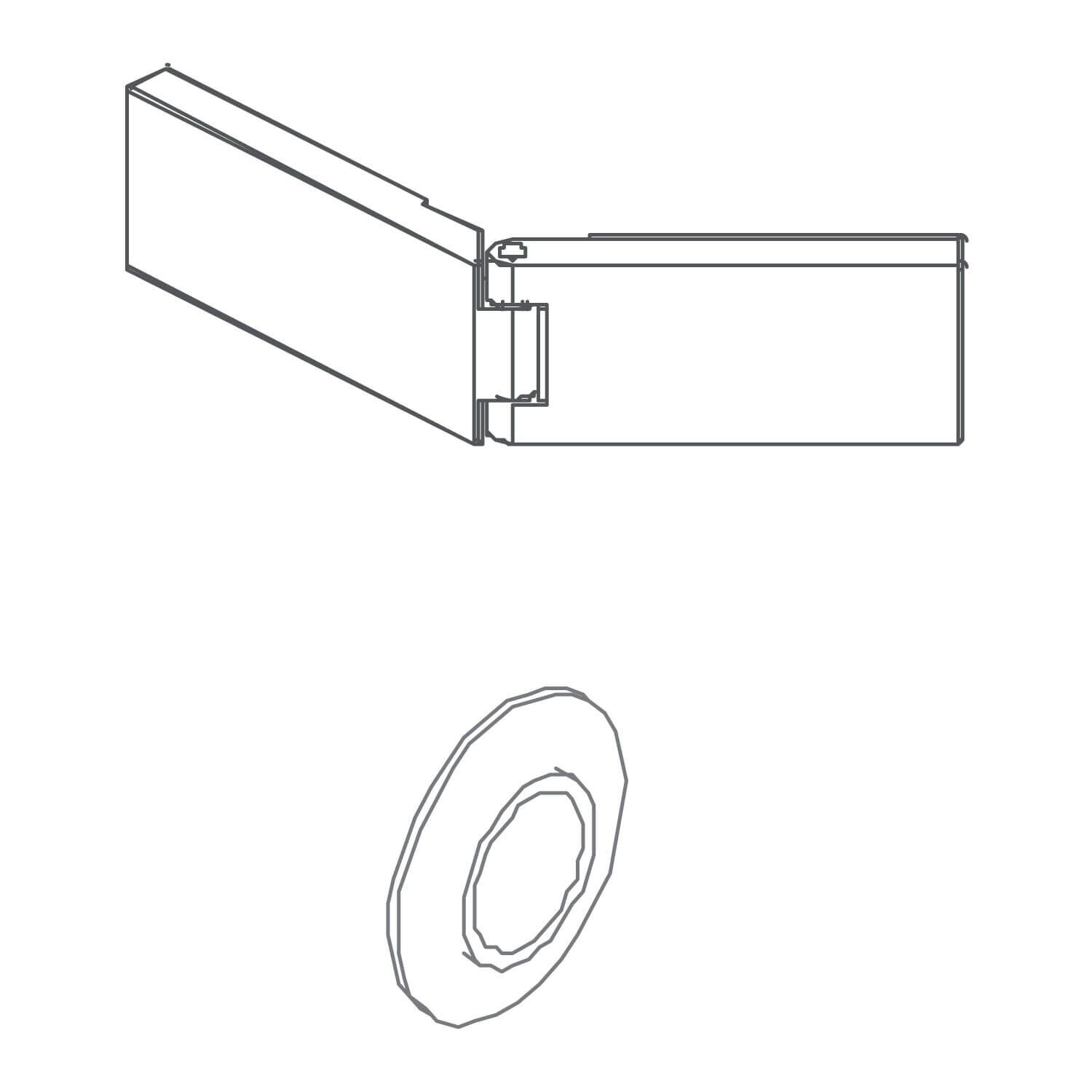 Set alcala pro de bisagras para instalacion de cristal central de apertura unico,,hi-res image number null