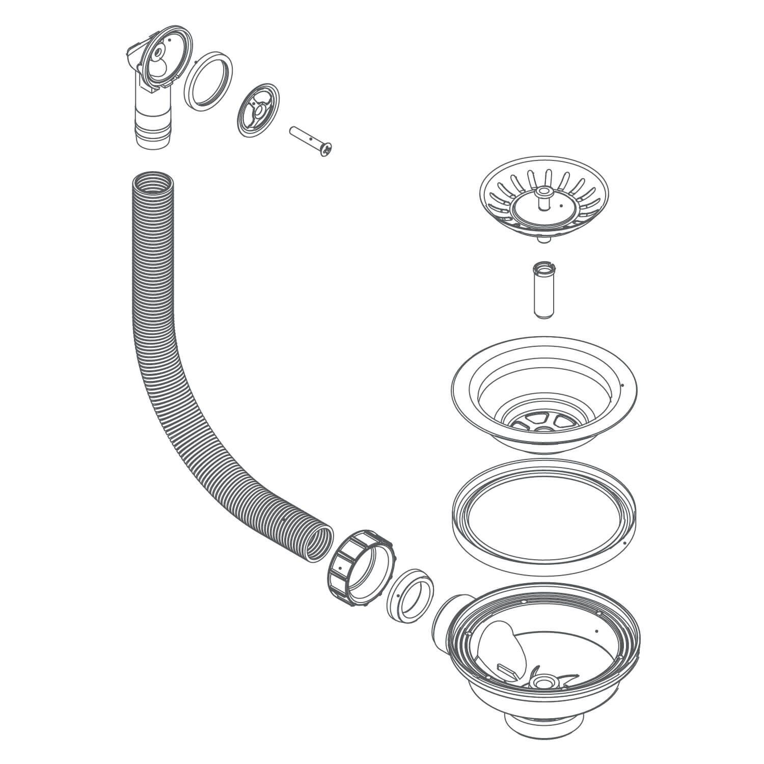 Rebosadero universal para tarja unico,,hi-res