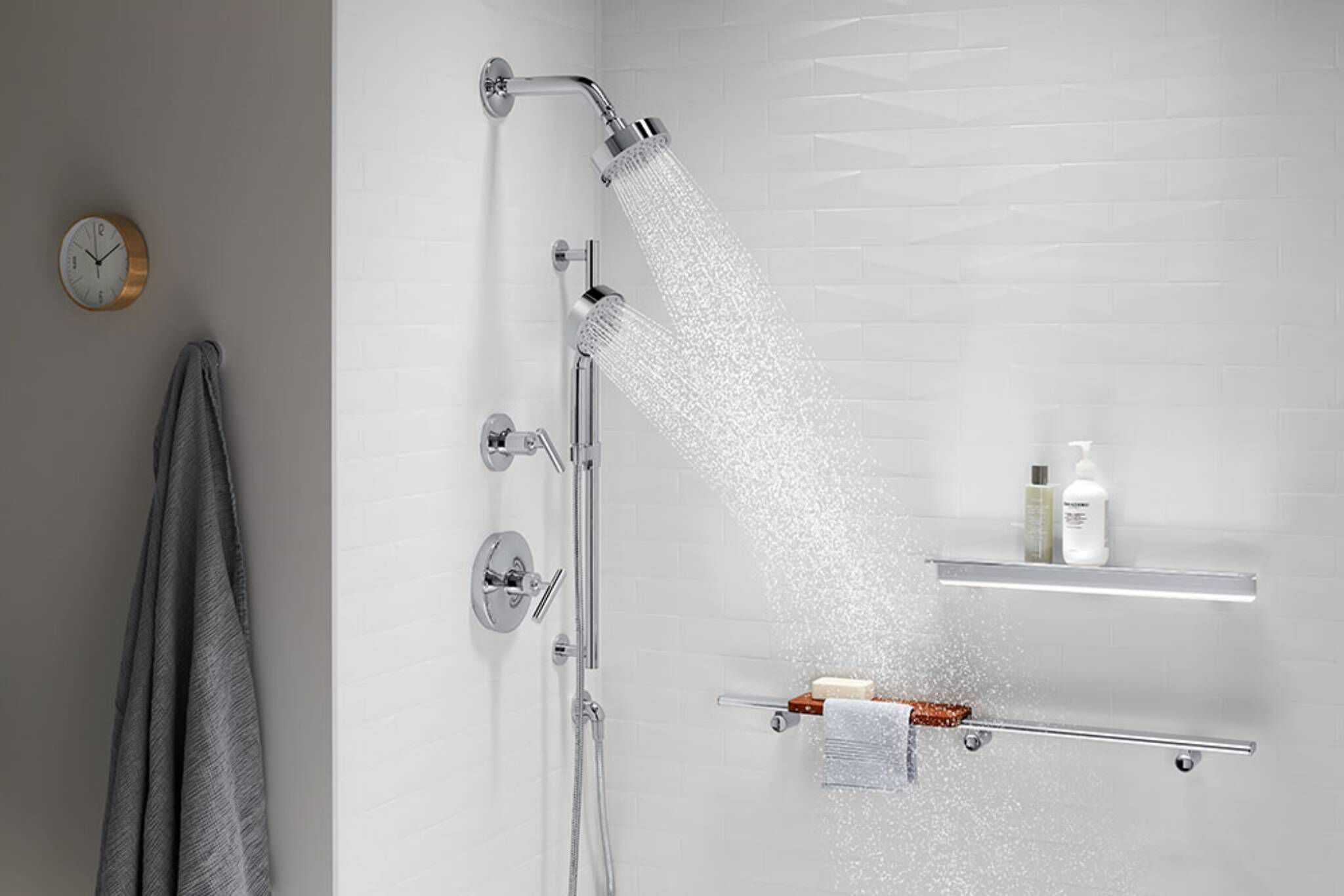 Chapetones para barra de seguridad línea Stillness en cromo pulido,,hi-res image number null