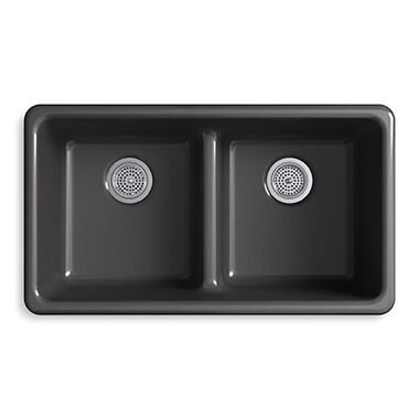 Tarja de dos tinas línea Iron/Tones en negro