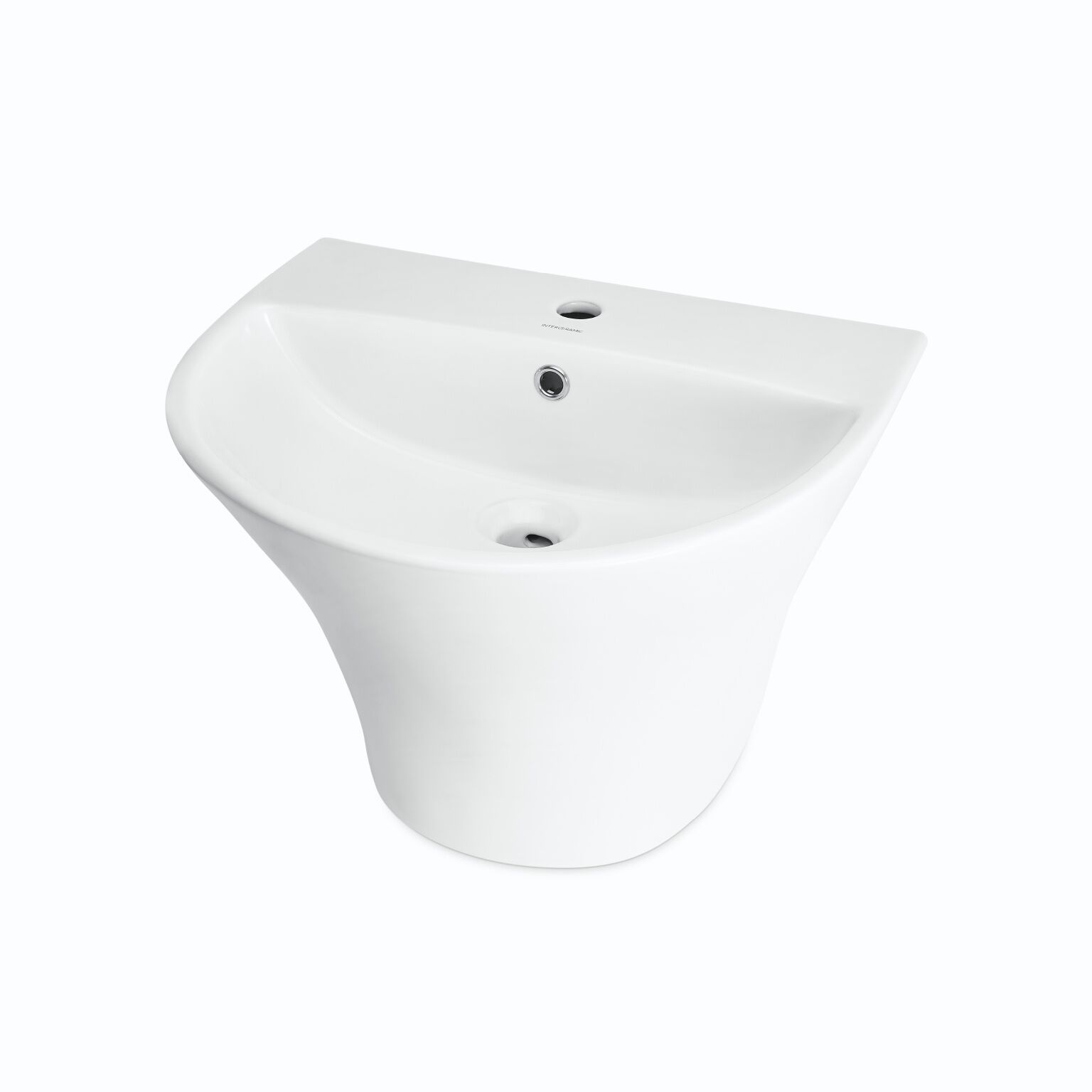Lavabo trento de instalacion en muro blanco,,hi-res image number null