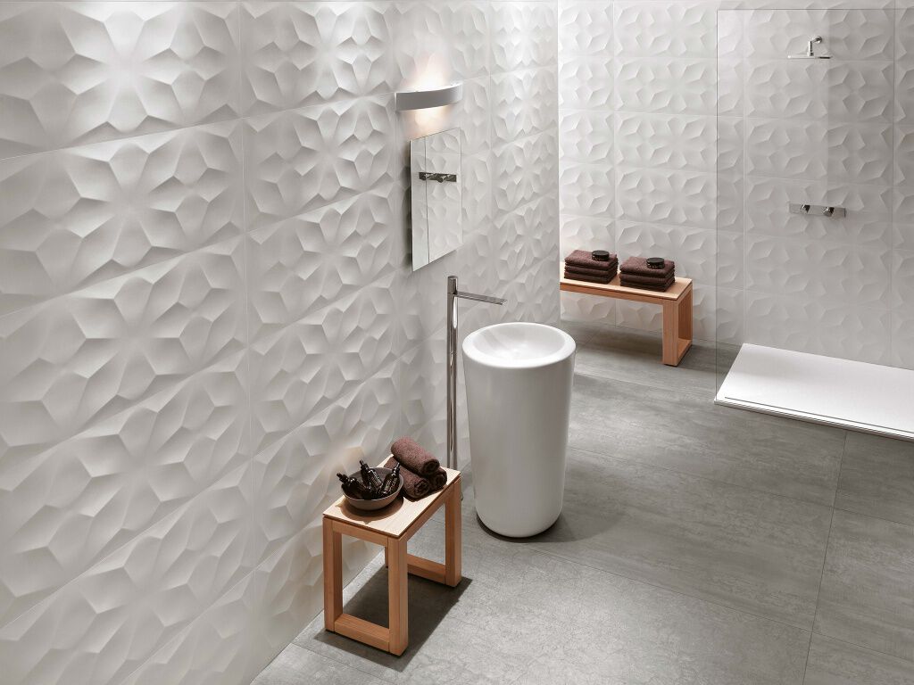 Ba&ntilde;o 3D Wall Blanco,,hi-res