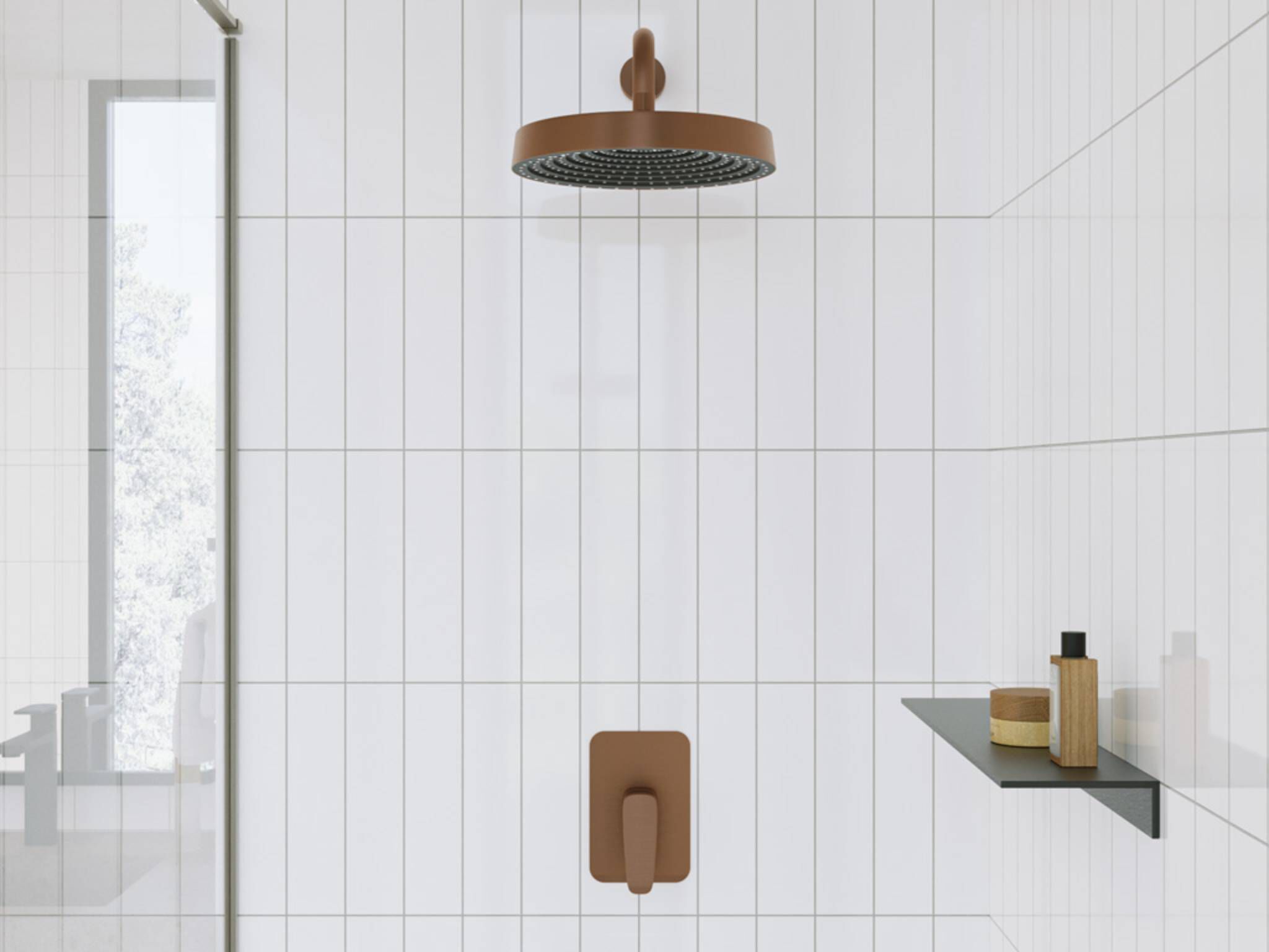 Conjunto Duna De Regadera Monomando Bronce Cepillado,,hi-res image number null