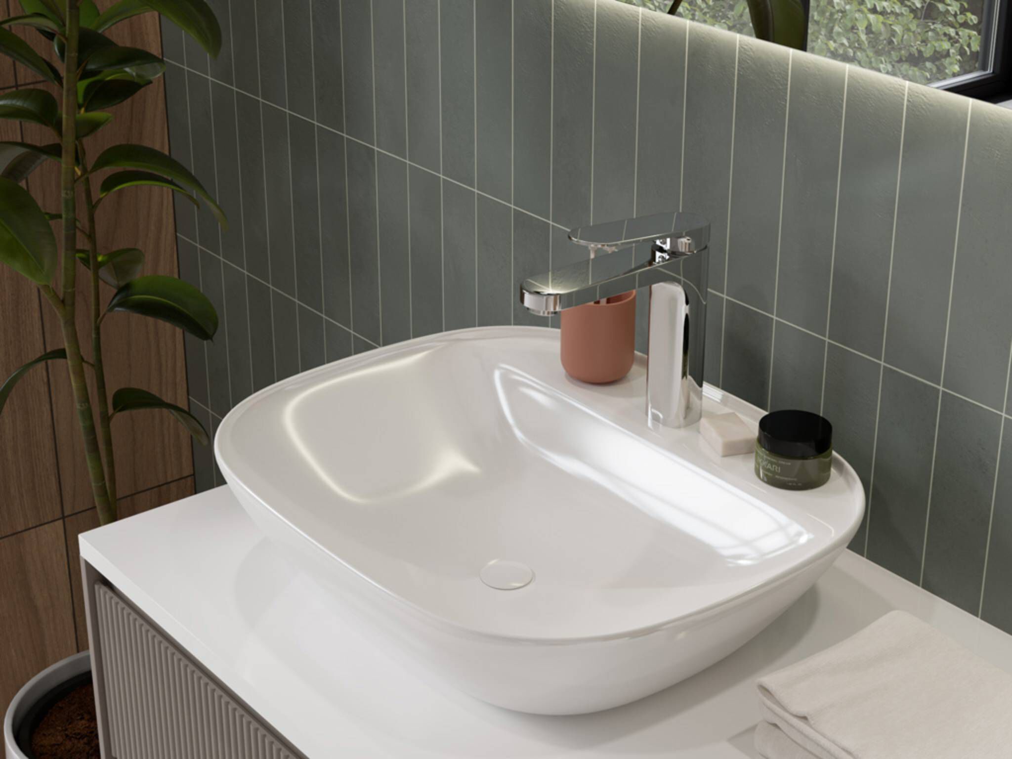 Lavabo de sobrecubierta mediano línea Praga®,,hi-res image number null