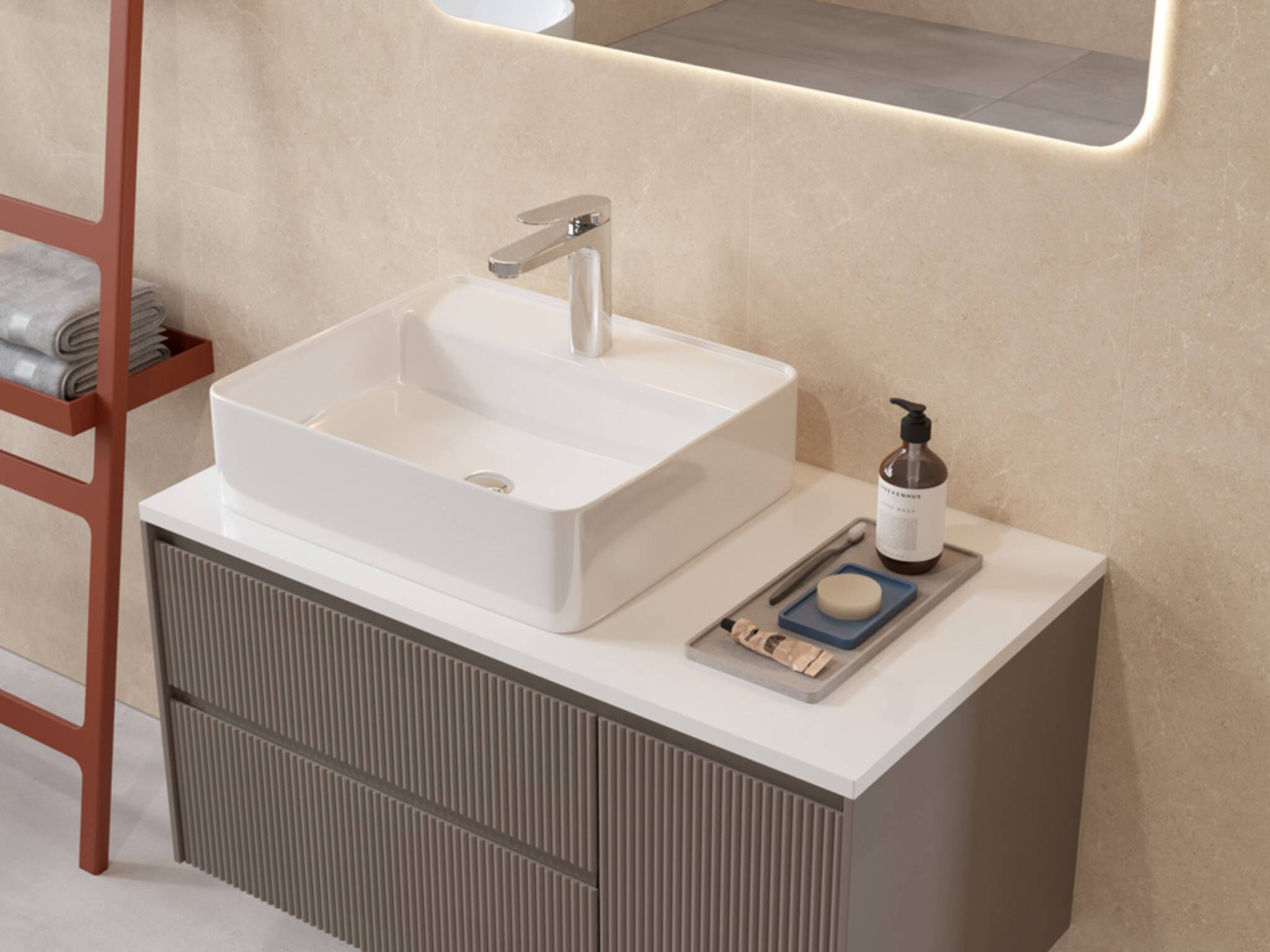 Llave monomando alta para lavabo l&iacute;nea Praga en cromo pulido,,hi-res image number null