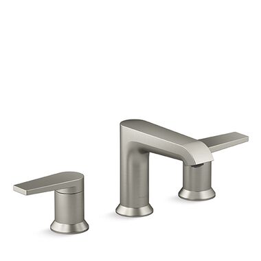 Llave duomando para lavabo línea Hint en niquel cepillado