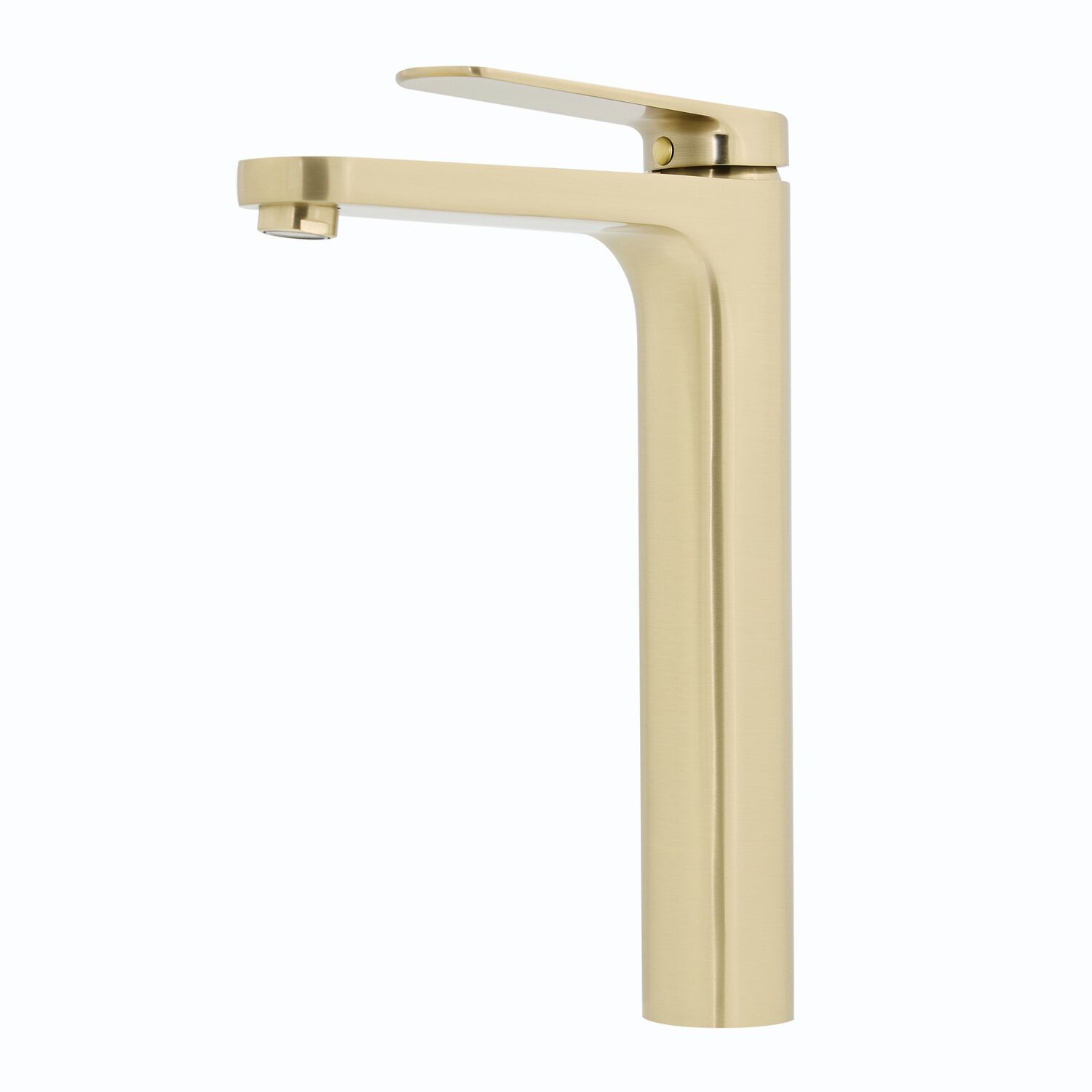 Llave monomando alta para lavabo línea Praga en dorado satinado,,hi-res image number null