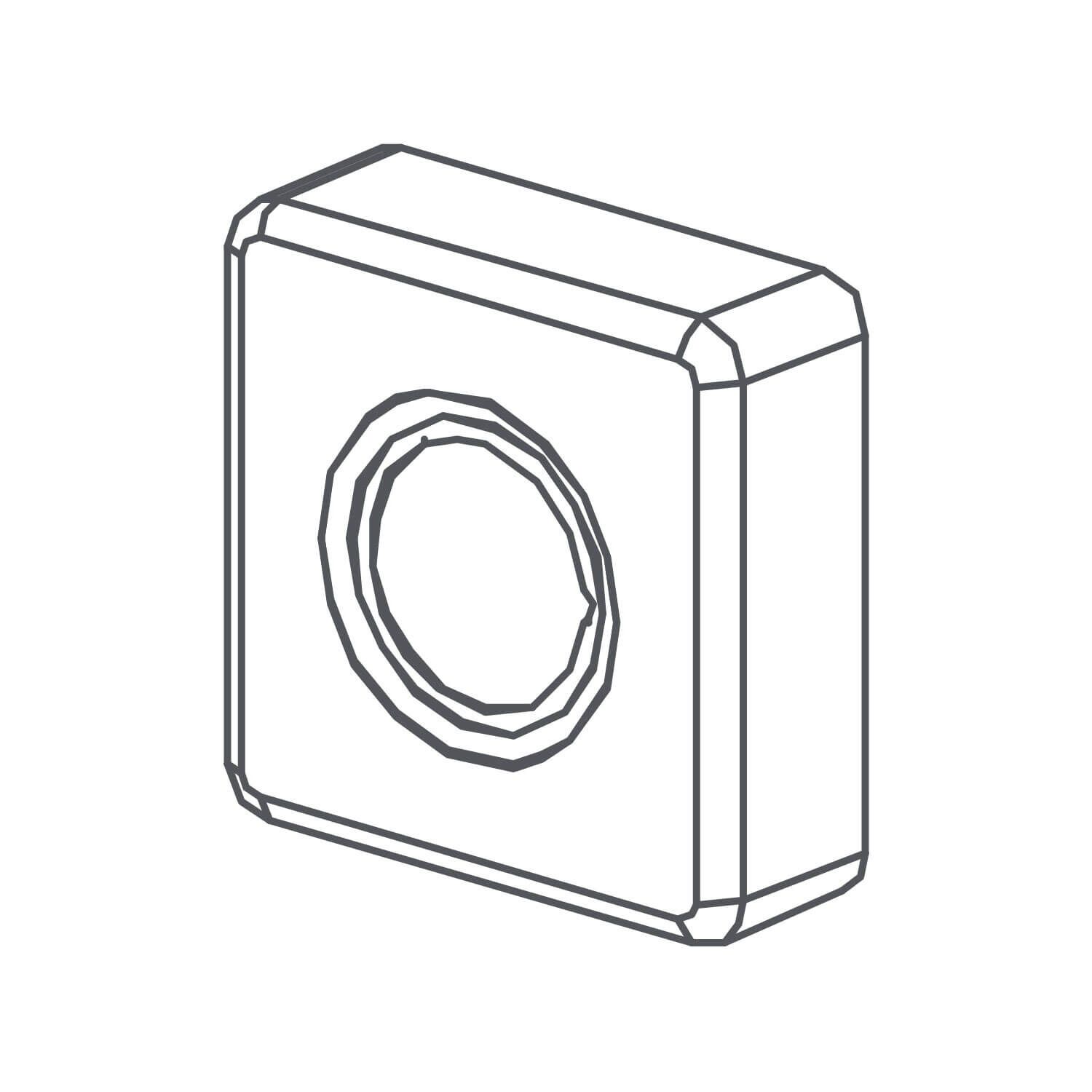 Chapeton dublin decorativo para valvula de regadera de muro cromo pulido,,hi-res image number null