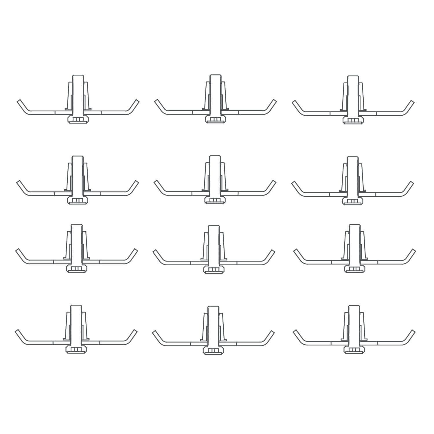 Clips de instalacion universal para tarja de acero inoxidable lazio y turin unico,,hi-res image number null