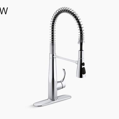 Llave monomando retráctil para cocina línea Simplice en cromo pulido