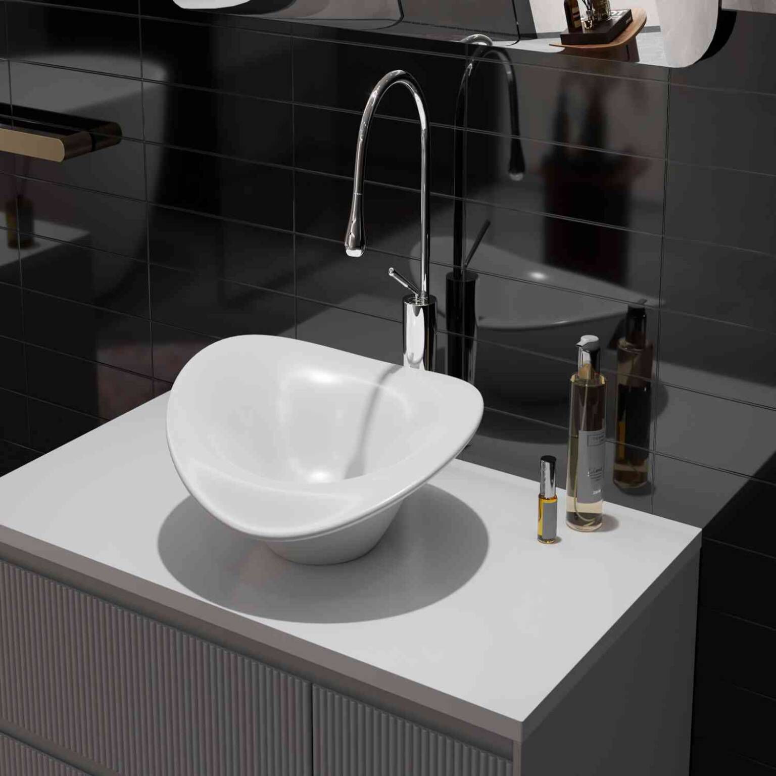 Llave monomando alta para lavabo l&iacute;nea Meissen Pro en cromo pulido,,hi-res image number null