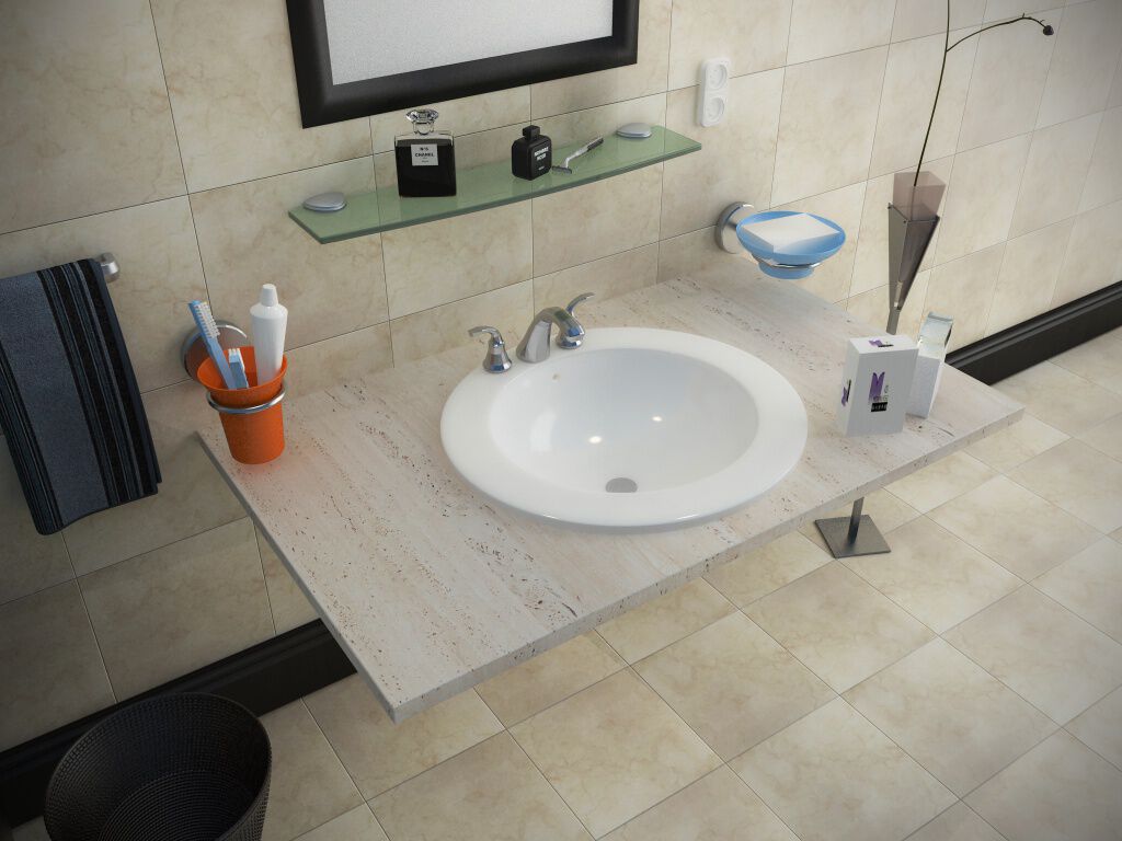 Baño Crema Marfil Beige,,hi-res