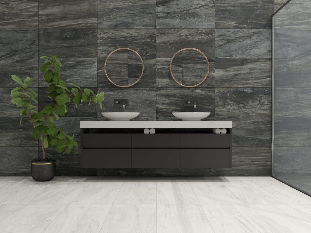 Llave de muro para lavabo línea Dublín® en negro mate,,hi-res