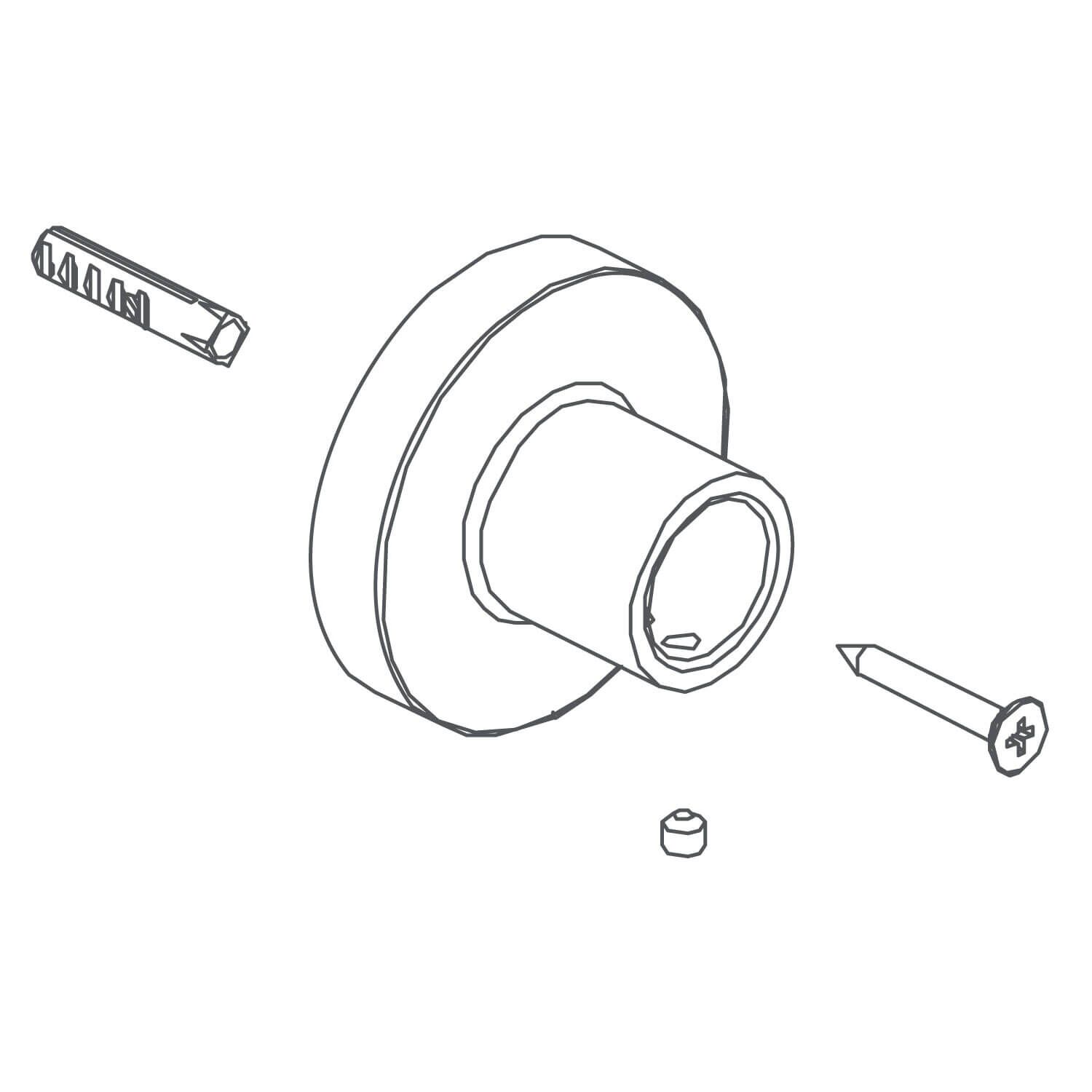 Soporte de instalación stilo en muro para regadera de muro georgia cromo pulido,,hi-res image number null