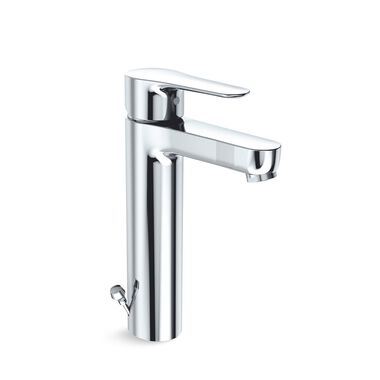 Llave monomando alta para lavabo línea July en cromo pulido