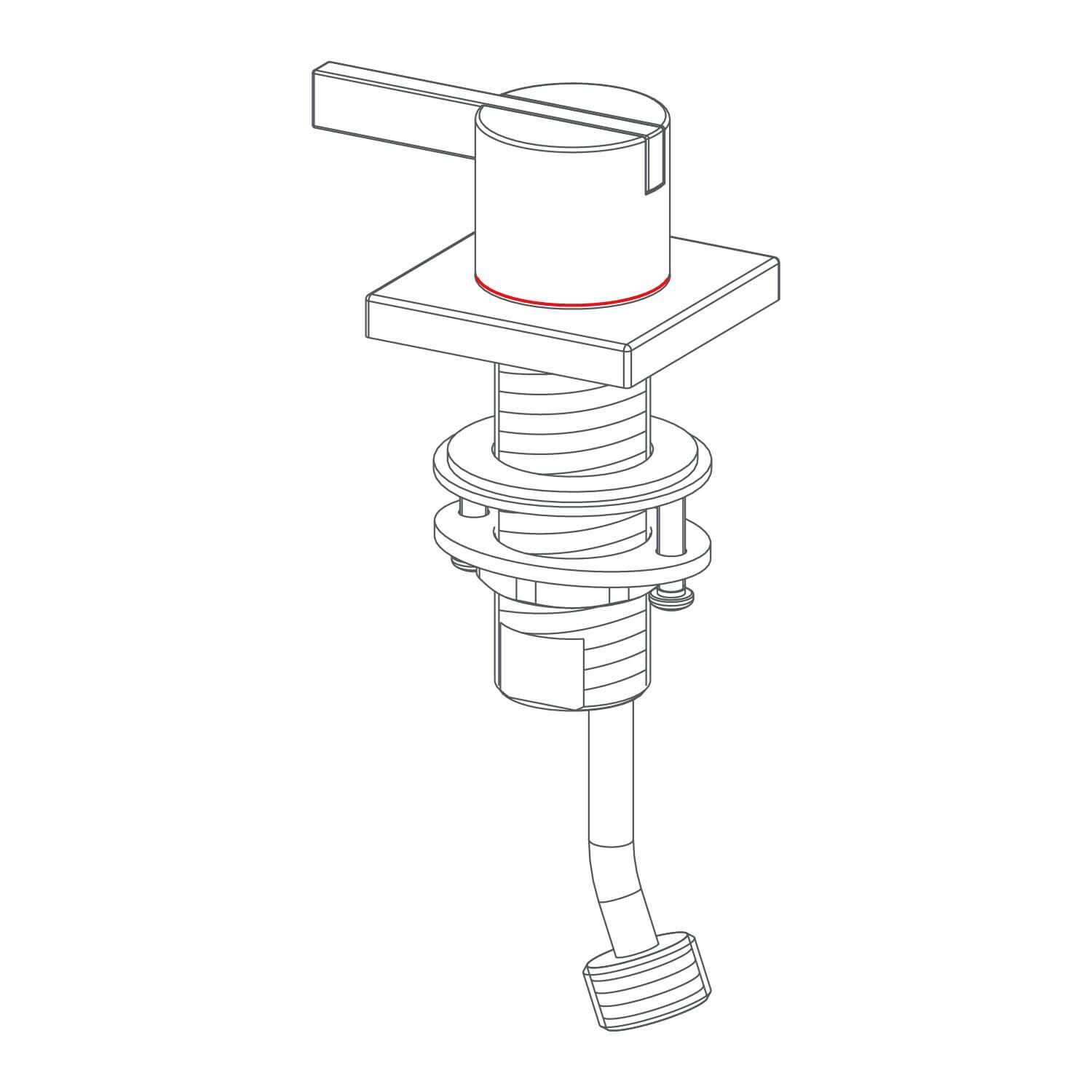 Maneral munich caliente con valvula cartucho y kit para llave duomando unico,,hi-res image number null