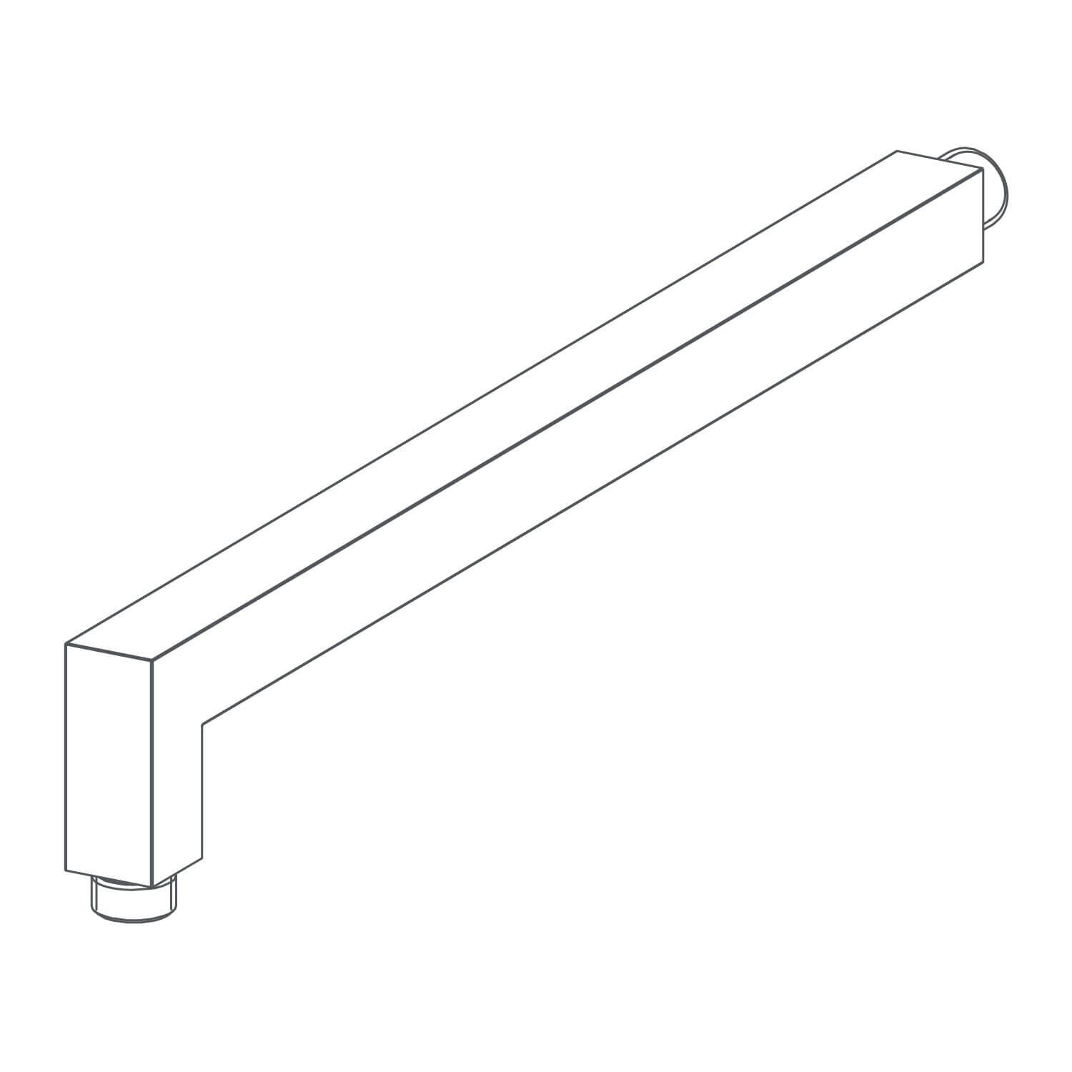 Brazo weismar de regadera para conjunto de regadera titanio mate,,hi-res image number null