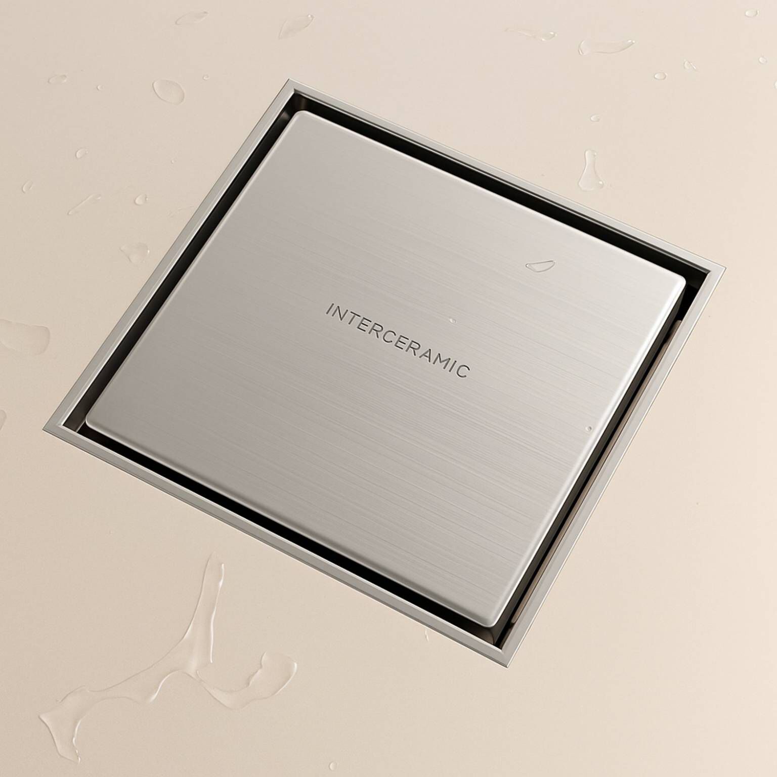 Coladera universal cuadrada para inserto cerámico 10 x 10 cm cromo pulido,,hi-res image number null