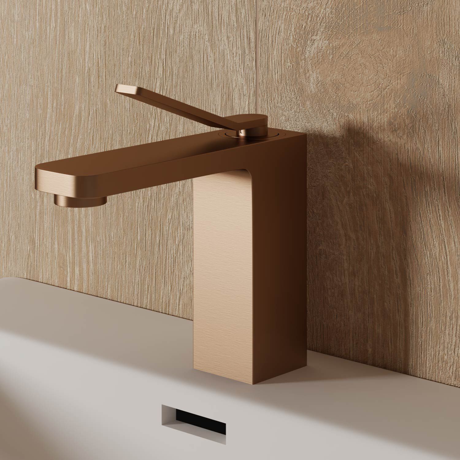 Llave Siena Monomando Baja Para Lavabo Bronce,,hi-res image number null