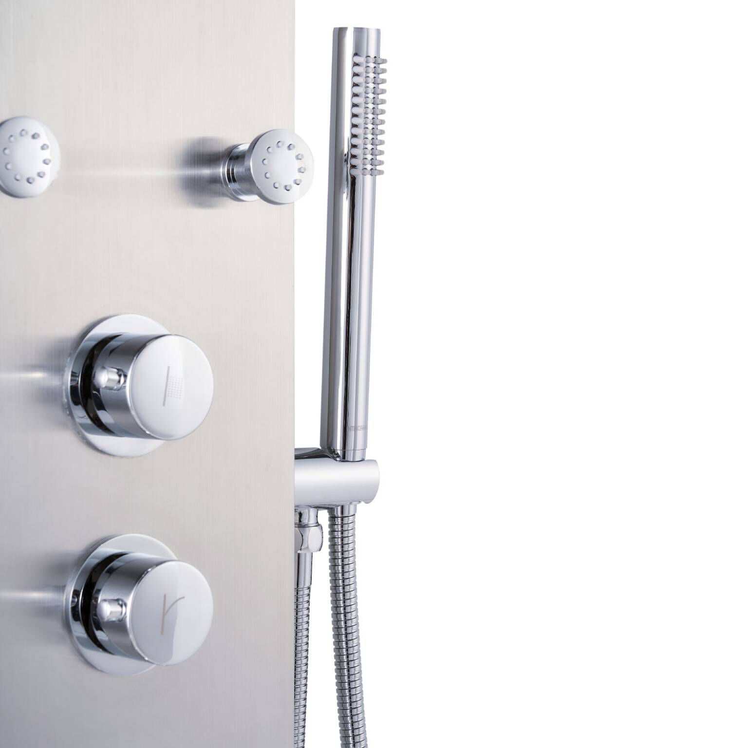 Torre regadera niza pro de instalación en muro niquel cepillado,,hi-res image number null