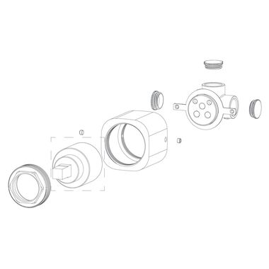 Valvula duna para conjunto de regadera cromo pulido