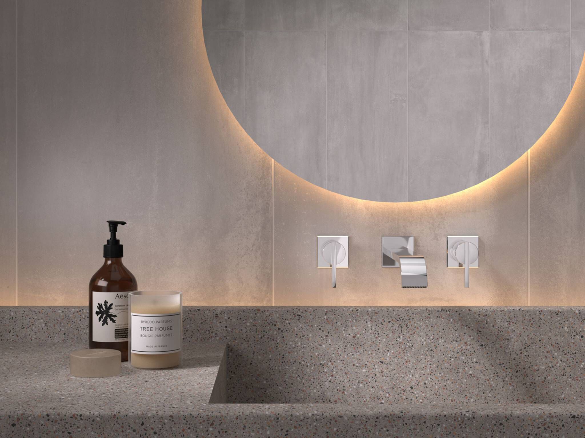 Llave de muro para lavabo línea Múnich en cromo pulido,,hi-res image number null