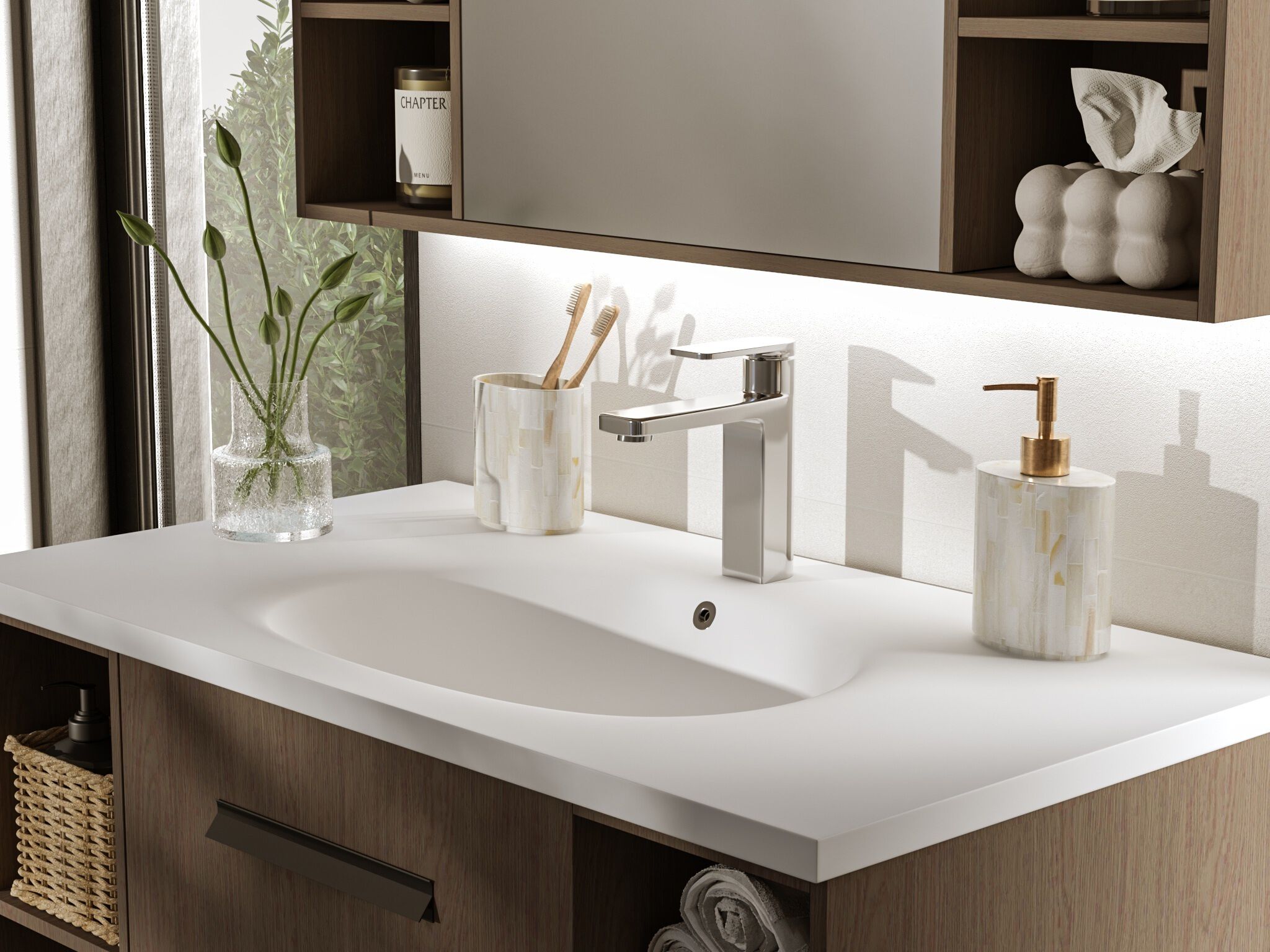 Llave monomando baja para lavabo línea Meissen en cromo pulido,,hi-res image number null