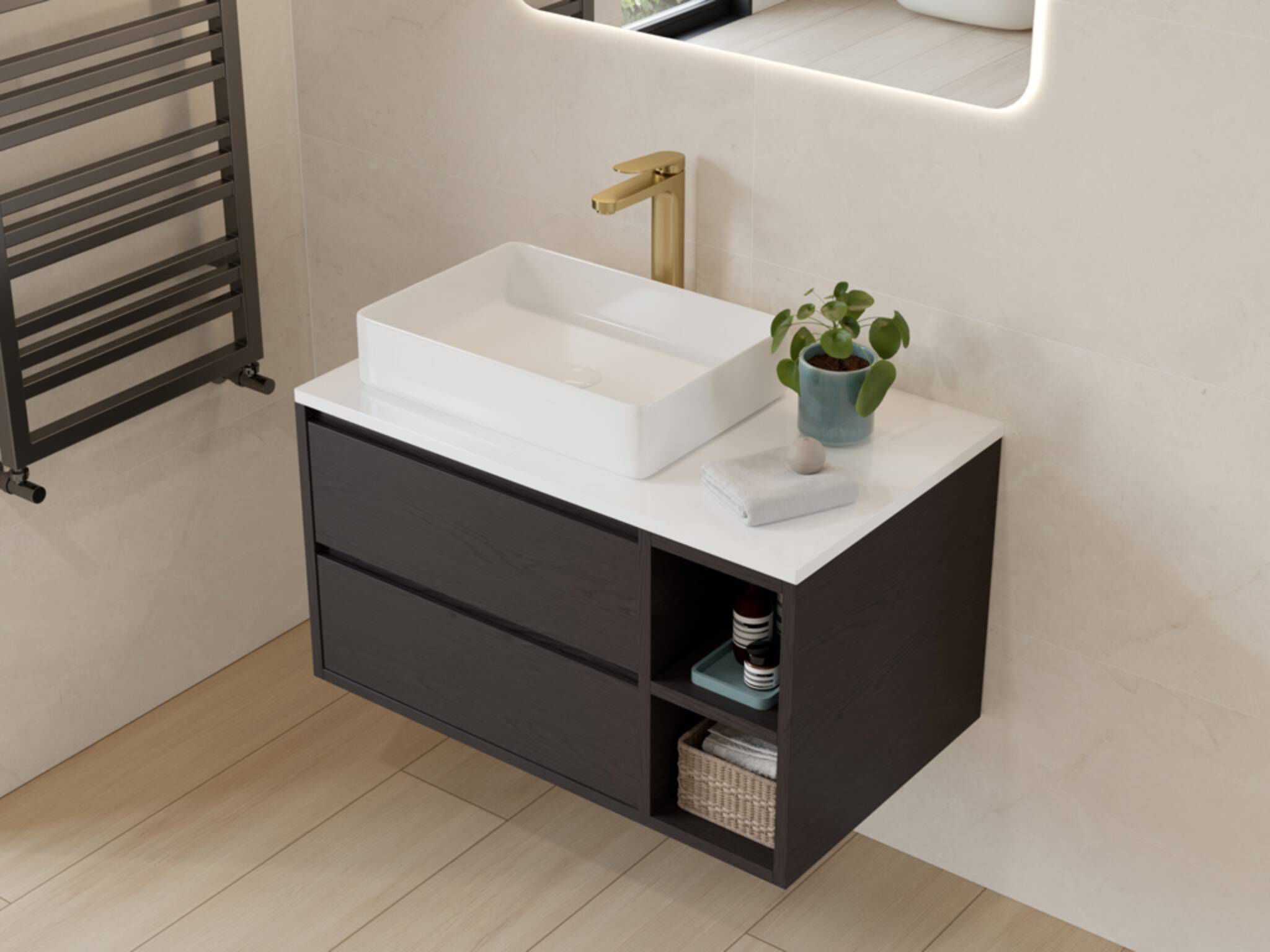 Lavabo de sobrecubierta línea Vicenza® en blanco brillante,,hi-res image number null