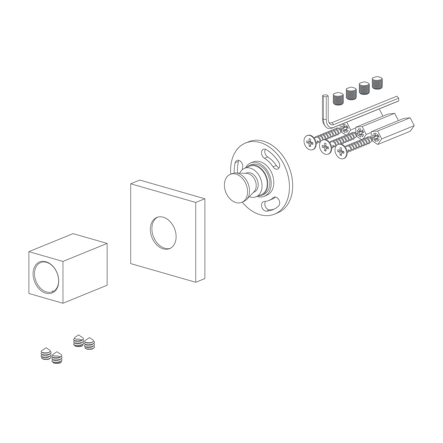 Soporte siena para regadera cromo pulido,,hi-res image number null