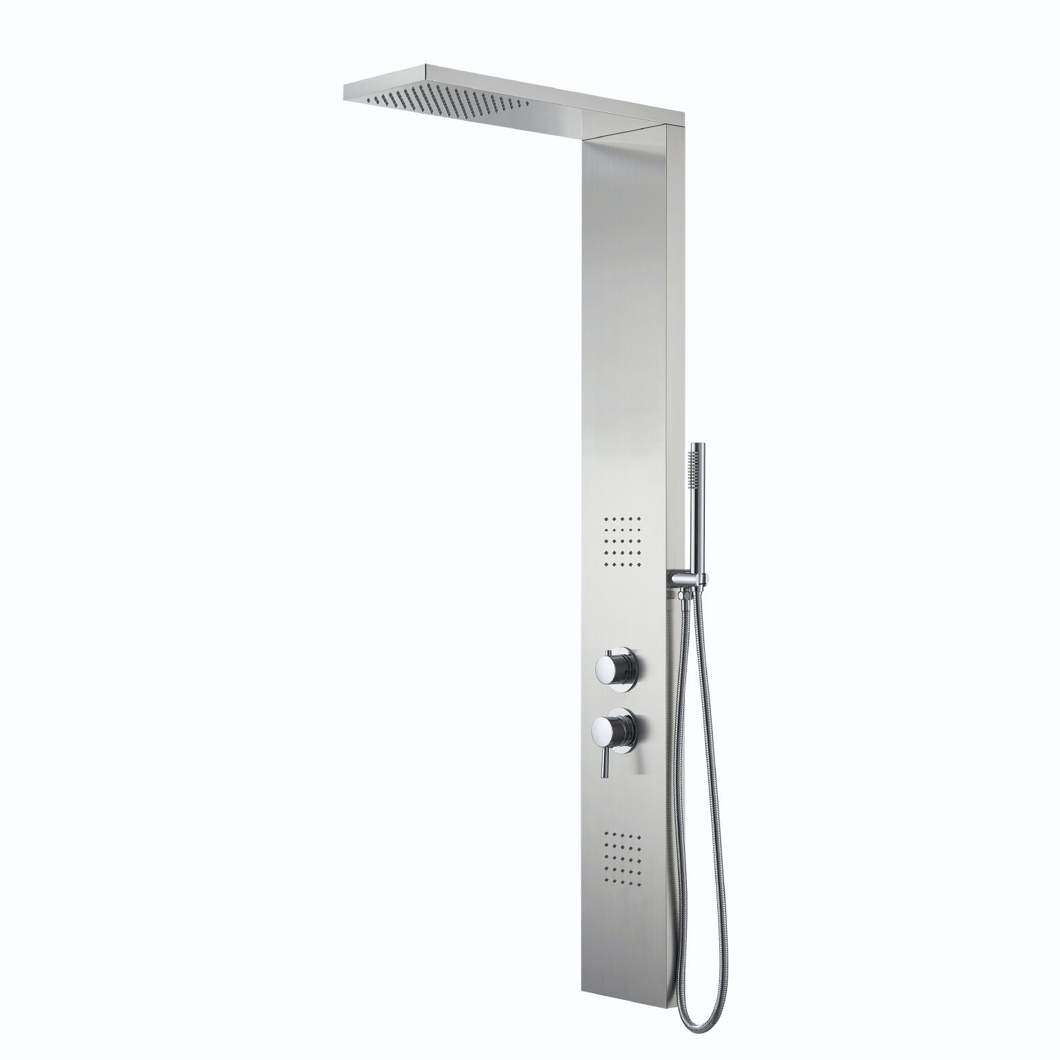 Torre regadera lyon pro de instalación en muro niquel cepillado,,hi-res image number null