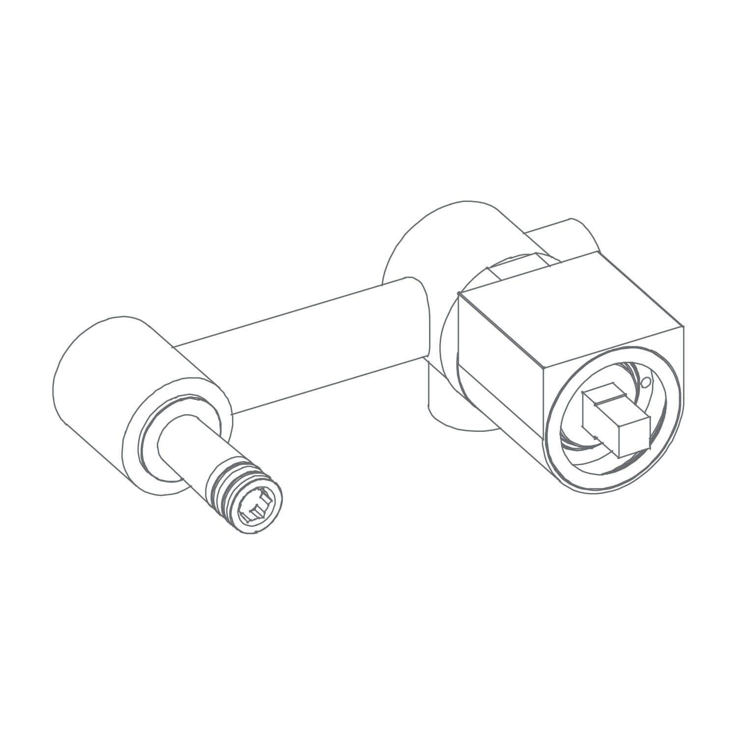 Valvula mezcladora dublin de laton solido para llave monomando de muro cromo blanco,,hi-res image number null