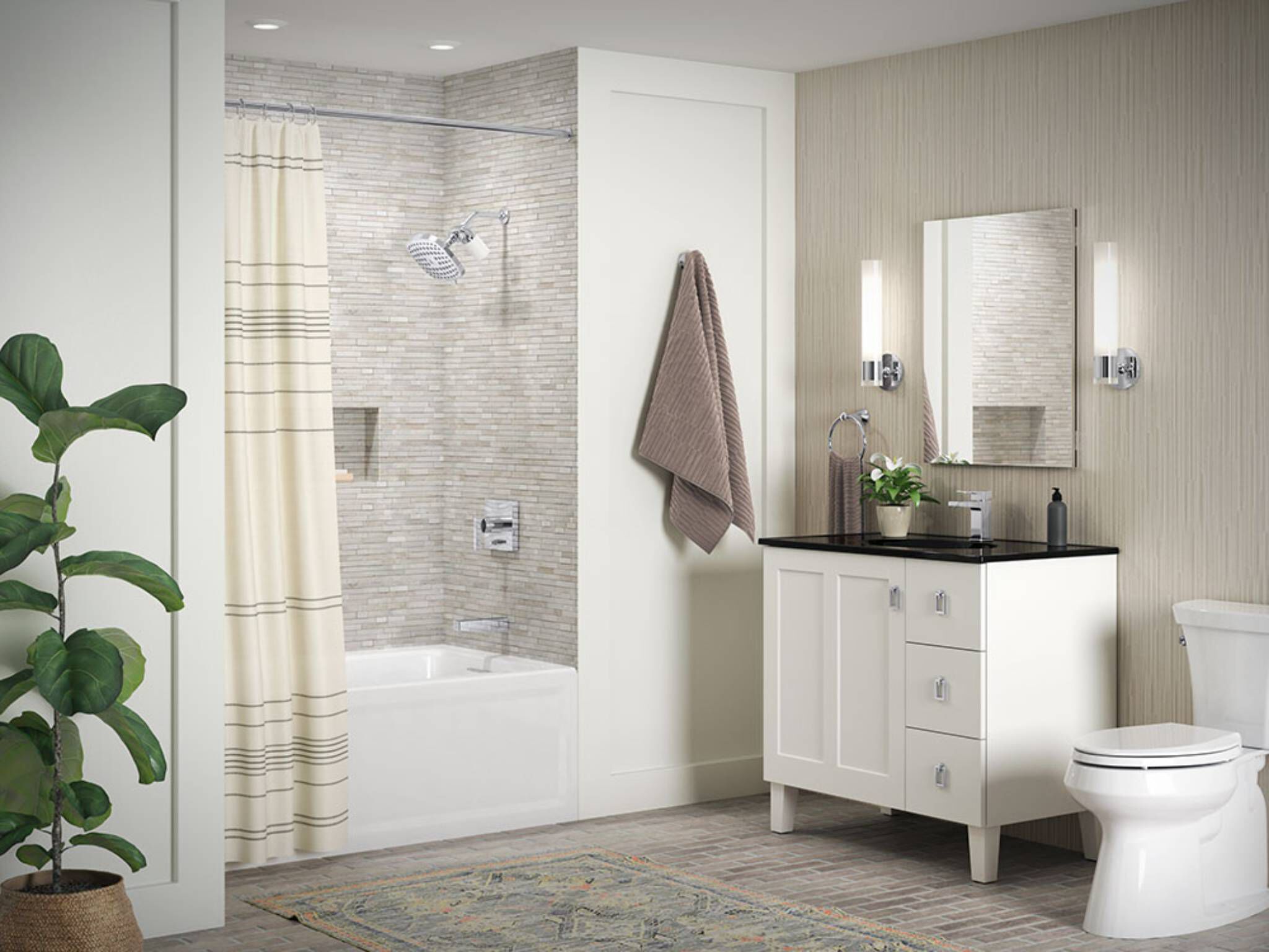 Maneral monomando para regadera línea Honesty en cromo pulido,,hi-res image number null