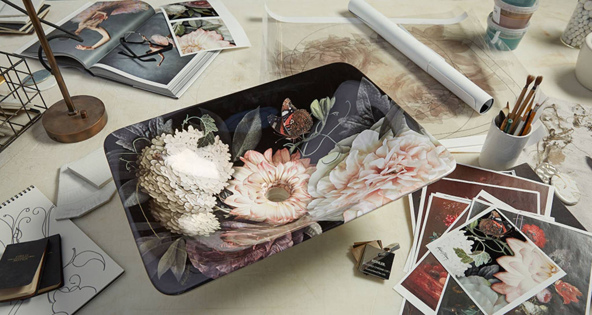 Lavabo Vessel línea Carillón en blush floral,,hi-res image number null